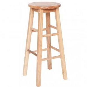 P.R.E, 2801 29 in. Natural Finish Bar Stool