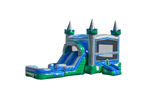 Emerald Castle Combo Moonwalk Slide w/ Pool 26 ft. x13 ft. x14 ft.