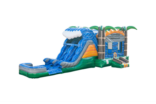Monsoon Madness Combo Moonwalk Slide w/ Pool 33 ft. x13 ft. x12 ft.