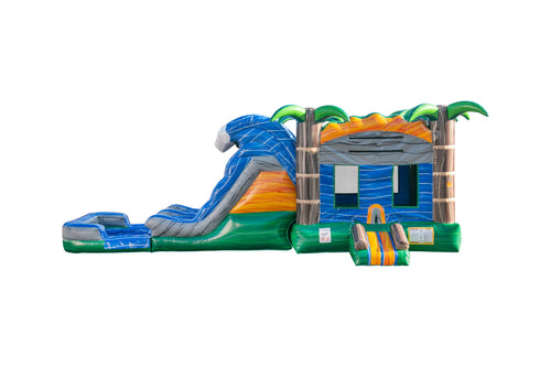 Monsoon Madness Combo Moonwalk Slide w/ Pool 33 ft. x13 ft. x12 ft.