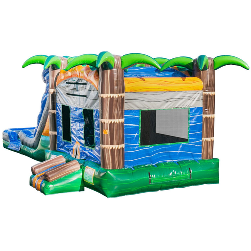Monsoon Madness Combo Moonwalk Slide w/ Pool 33 ft. x13 ft. x12 ft.