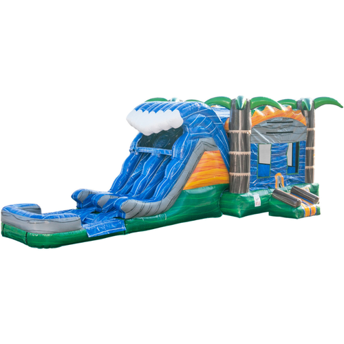 Monsoon Madness Combo Moonwalk Slide w/ Pool 33 ft. x13 ft. x12 ft.