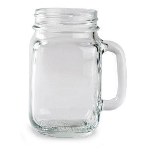 Libbey, 97084 16 Oz. Drinking Glass Mason Jar With Handle