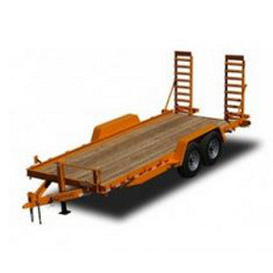 Kaufman, 12,000 GVWR 16 ft. Wood Deck Skid Steer Equipment Trailer