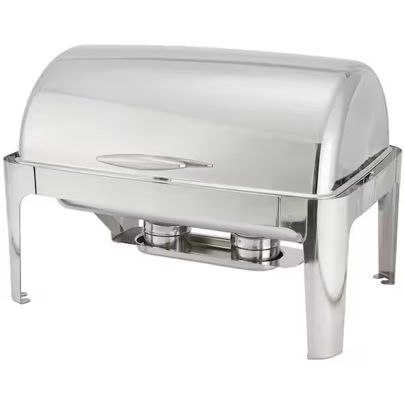 Winco, 8QT Full Size Roll Top Chafer, Oblong